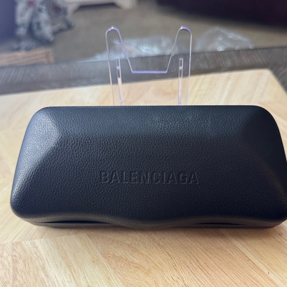 Balenciaga Textured Black Eyewear Case